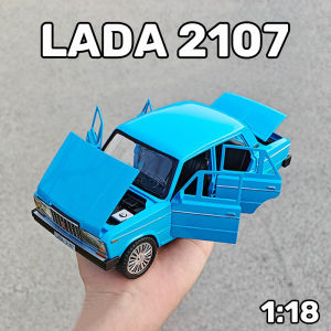 1:18 Scale LADA 2107 Alloy Car Model Diecast Car Sound Light Car Lovers Collection Kids Birthday Gift Metal Boys Toys