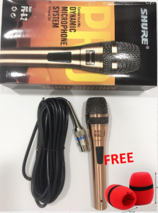 With Free Foam Shure PG-8.2 Professional Dynamic Wired Microphone(Rose Gold)  About 8 M