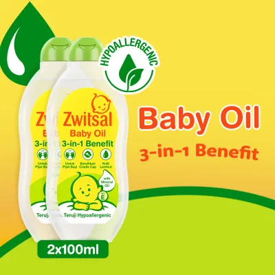 Zwitsal Baby Oil Natural 100ml x2