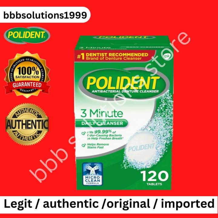 POLIDENT 3 MINUTE ANTI-BACTERIAL DENTURE CLEANSER | Lazada PH