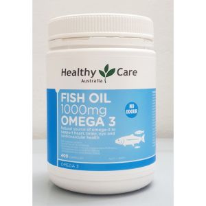 Dầu cá tự nhiên Fish Oil 1000 mg omega 3 hãng healthy care của Úc hộp 400 viên 1000mg -  Giúp ngăn ngừa huyết áp cao quá trình xơ cứng động mạch giảm nguy cơ đột quỵ  - Phù hợp mọi lứa tuổi trong gia đình  - Giảm mời mắt mờ mắt khô mắt cho dân văn phò