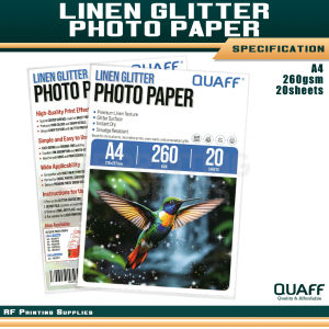 RF Printing - QUAFF 260GSM Linen Glitter Photo Paper A4 (20sheets)