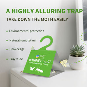 5-Pack Clothes Moth Traps for Closets - Physical Trapping Type Non-Toxic Moth CatcherInsect Baits & Traps Effective Against Fabric Moths & Carpet Moths Safe for Home & Pet Use