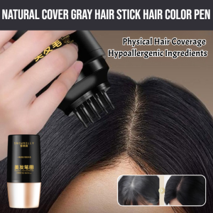 Disposable Natural Cover Gray Hair Stick Hair Color Pen Temporary Hair Dyeing Stick Beauty Tool Color Root Touch-Up Washable Color Hair Dye Wax