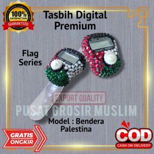 Tasbih Digital Premium Flag Palestine Series Tasbih Hias Blink Diamond