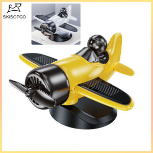 SKISOPGO Airplane Plane Car Ornament Dashboard Solar Powered Twirling Car Decor Car Decoration Car Interior Accessories 车载飞机摆件