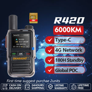 OKARADIO R420 Global 4G POC Distance Unlimited Walkie talk 6000km Remote Radio Network Outdoor Walkie Talkie Two Way Radio