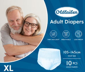 Oldlaiten Adult Diaper Pull Up Pants M/L/XL 10pcs Large Capacity Absorption Leakproof Adult Diaper Pants For Senior