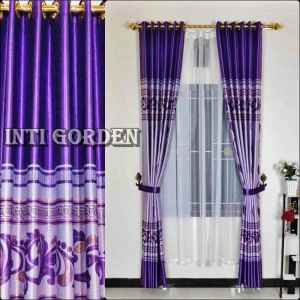 TIRAI GORDEN PINTU JENDELA MOTIF PRINTING BUNGA SALUR MINIMALIS BLACKOUT