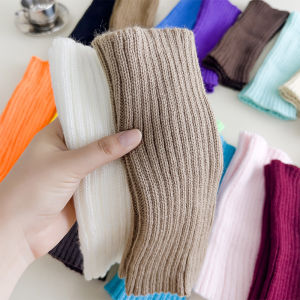 1 Pair Candy Color Children Leg Warmers Korean Sweet Kids Knitted Foot Cover Girls Lolita Style Solid Warm Elastic Tube Socks