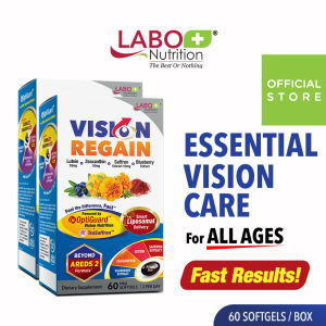 [2 Boxes] LABO VisionREGAIN - Sharp Vision Supplement for Dry Eyes Night Vision Eye Strain Blurry Vision Blue Light with OptiGuard Lutein Zeaxanthin Saffron Extract Blueberry Extract and Phospholipds Supplement • Made in Japan • 60 s [EXP 06/2027]