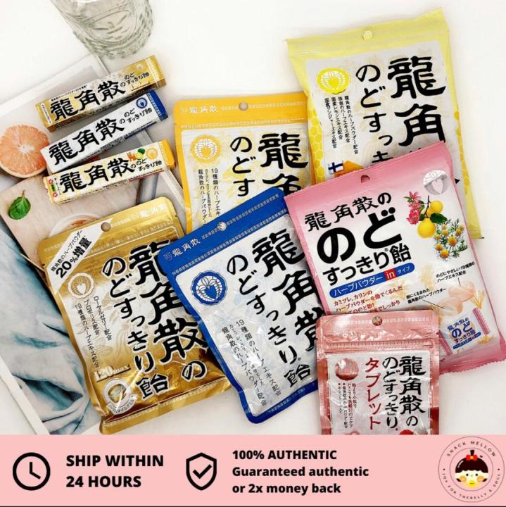 Ryukakusan Herbal Drops Candy for Sore Throat Original / Lemon Citrus ...