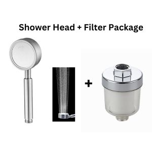 304 Stainless Steel High Pressure Shower Head for Bathroom Wall Mounted Water Saving Handheld Pressurized Rainfall