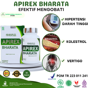 OBAT HERBAL HIPERTENSI - DARAH TINGGI - GULA DARAH -  KOLESTROL- HIPERLIPIDEMIA TERBAIK APIREX BHARATA