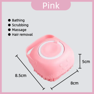 Pet Shower Brush Brush Shampoo Dispenser for Dog Hair Brush for Bath Comb Bathroom Grooming Cats