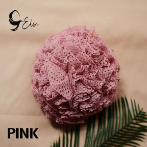 Scrunchie Hijab Kerucut Brukat dengan Gagang Berwarna Hitam/Putih