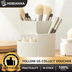 hebeanna White Division And Layering Rotating Pencil Office Desktop Multifunctional Storage Stationery Supplies Beauty Tools