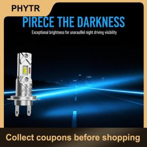【PHYTR】 H7 H1 LED Bulb Car Headlight 800000LM 600W CANBUS Mini Wireless Lamp Auto Spotlights Fog Lights 6000K White12V 24V Plug&Play