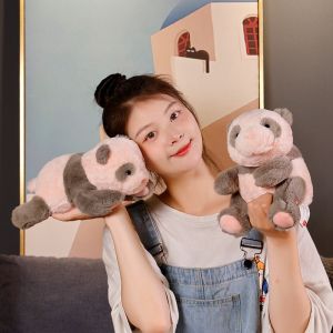 Kawaii Panda Cub Plush Toys Cute Pink Panda Bears Plushie Doll Stuffed Animal Toy For Kids Best Birthday Gift