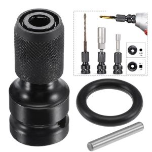 LITUILI MALL 1/2นิ้วถึง1/4นิ้ว สำหรับประแจผลกระทบไฟฟ้า กล้องส่องทางไกลส่องทางไกล ตัวแปลงหัวจับดอกสว่าน ตัวแปลงไดรฟ์ประแจ หัวแปลงหกเหลี่ยม อะแดปเตอร์ประแจแบบปรับได้