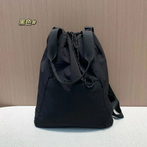 2026 New lulu Lulu DualFunction Single-shoulder and double-shoulder drawstring multifunctional sports fitness yoga bag