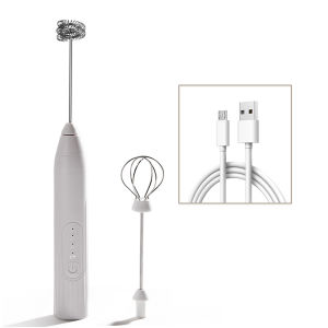 Onetwone เครื่องตีกาแฟไฟฟ้าเครื่องตีไข่ชาร์จ USB 2 In 1เครื่องผสมอาหารสแตนเลสเครื่องตีฟองนมเครื่องตีไข่3โหมดเครื่องคนชากาแฟพร้อมหัว2หัว