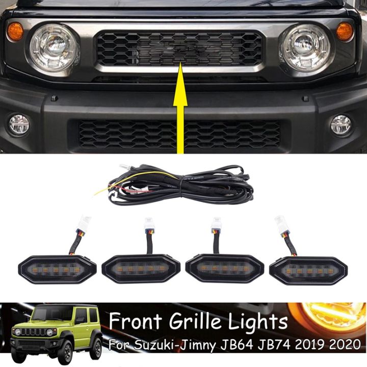 LED Front Grille Lights White Amber Light External Grille Lamps for ...