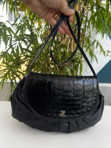 Túi 2hand đeo vai đeo chéo da cá sấu.u thật ELEGAN của Pháp vân nở hoa cực vượng phong thủy -T760