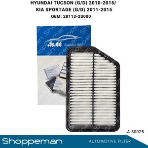 HYUNDAI TUCSON (G/D) 2010-2015/ KIA SPORTAGE (G/D) 2011-2015 Air Filter 28113-2S000 A-50025 Asahi