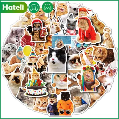 HATELI Funny Cats and Dogs AnimalsStickers Pet Supplies 1pcs random