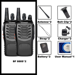 12.12 PROMO 2pcs/Set Baofeng BF 888S 2 in 1 Single Band UHF Bao feng BF-888S 888 S Radio Komunikasi Walkie Talkie Pengiriman Cepat Garansi 15 tahun TOP