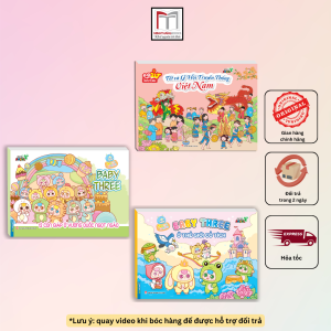 Sách tô màu - Combo 3c Tết và Lễ Hội Truyền Thống Baby Three 12 Con Giáp Baby Three Ở Thế Giới Cổ Tích