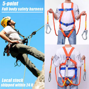 Heavy Duty Safety Harness For High Altitude Work With absorber With Two Hooks For Construction And Maintenance
