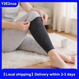 【Local shipping】 1 Pair Thick Warm Wool Kneepad Leg Guard Cashmere Knee Protector Windproof Coldproof Leg Warmers Women Men KneeCap Leg Sleeves