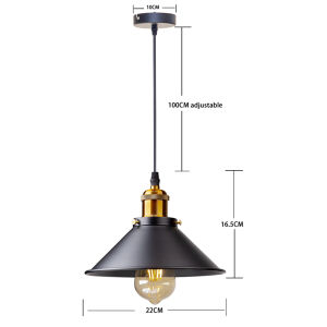 【Free Bulb】Retro Pendant Light Vintage LED Chandelier Ceiling Light Industrial Drop Lamp Bar Bathroom Kitchen Dining Hanging Light ALINLT