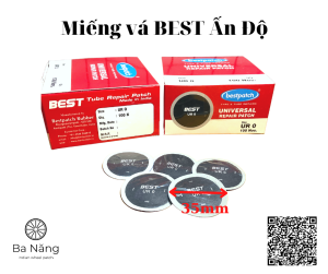 Miếng vá săm vá ruột vá lốp vá vỏ ruột xe máy ôtô BESTPATCH UR0 35mm (Hộp 100 miếng)
