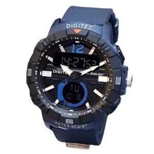Jam tangan Pria Digitec 2140T tali karet bulat analog digital original