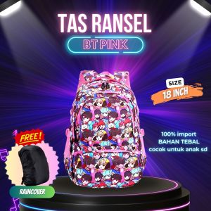 Tas Ransel anak sekolah SD gambar Kartun BTS