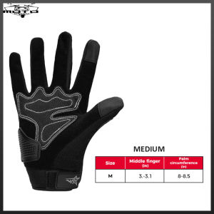 Moto Denki Motorcycle Full Finger Gloves - Black