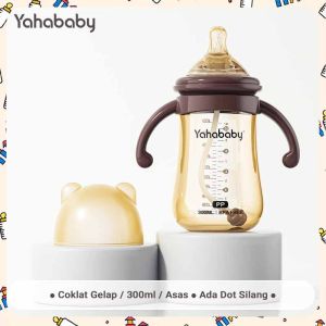 YAHABABY Botol Susu PP Premium | Leher Lebar Mudah Bersih Anti-Kembung | Set 3-in-1 untuk Pembiakan Asi & Formula