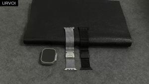 URVOI Band for Watch Ultra 4 3 2 Series 12 11 10 SE3 Stainless Steel Mesh Strap for iWatch Secure Parachute Buckle 46 49mm2026