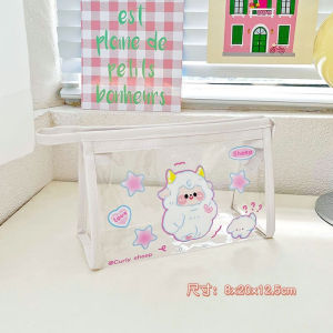 Túi đựng Văn phòng phẩm Mỹ phẩm trong suốt Kim tuyến nước dung tích lớn_YUMY