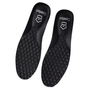 SDSFD Simple Leather Insoles Brown Breathable Leather Shoe Insoles Cuttable Shock Absorption Sneaker Boots Pads Men Men