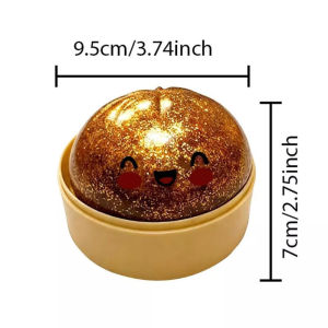 Glitter Baozi Squishy Toy Stress Relief Slow Rebound Soft TPR PU Fidget Kids Office Desk Gift