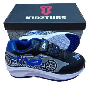 KIDZTUBS Sepatu Sekolah Anak Laki Laki Warna Hitam Biru Merah Murah Rekat Kecil Tanggung Umur 6-10 Tahun-Sepatu 1009101424