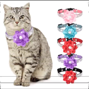 Lấp lánh dây đeo cổ mèo ly khai Kitten cổ áo với chuông Rhinestone dây đeo cổ mèo blings dây đeo cổ mèo với chuông Vòng cổ cho thú cưng