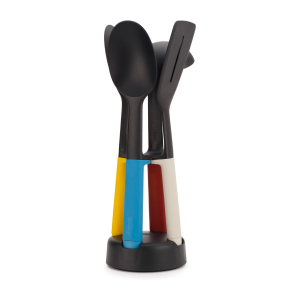 Joseph Joseph Elevate Slim 4-Piece Utensil Set with Ultra-compact storage stand - Multicolour