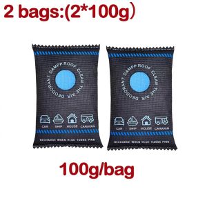 ECILY🔥1/2//3/4pcs🔥 Reusable Car Dehumidifier Bag Moisture Absorber Silica Gel Desiccant Pink To Blue Indicator Microwave Reactivation For Home Wardrobe Auto Dampness Preventer