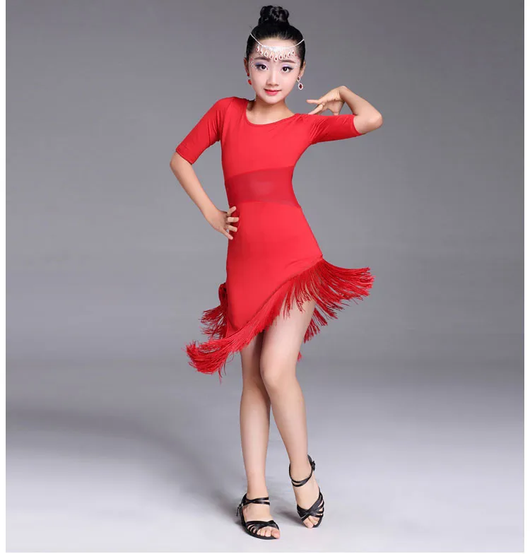  Latin Dance Dress Tassel Salsa Ballroom Dance Clothing