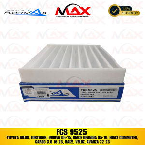FCS 9525 FLEETMAX CABIN FILTER FOR HILUX FORTUNER INNOVA 05-15 Veloz Raize Avanza 22-up